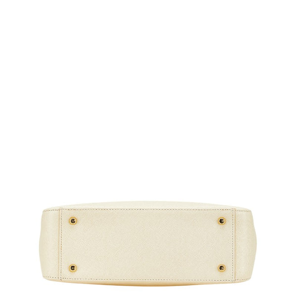 バーバリー ノバチェック ハンドバッグ アイボリー ベージュ レザー レディース BURBERRY 【中古】