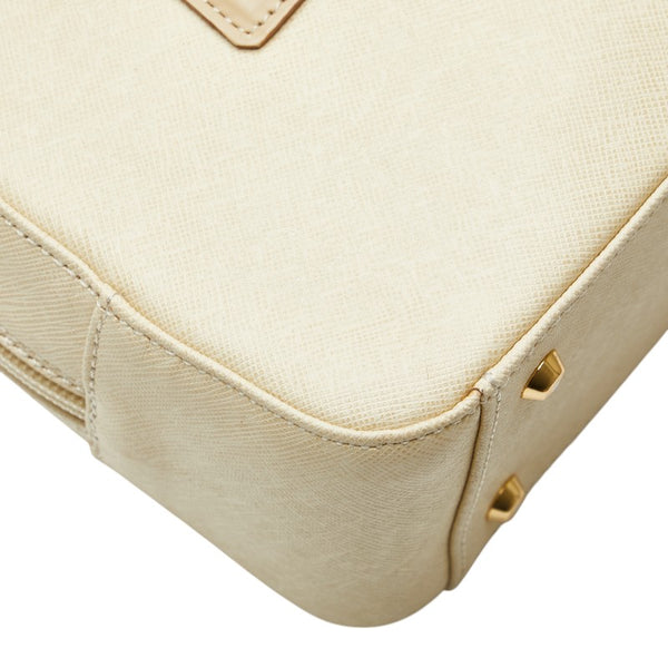 バーバリー ノバチェック ハンドバッグ アイボリー ベージュ レザー レディース BURBERRY 【中古】