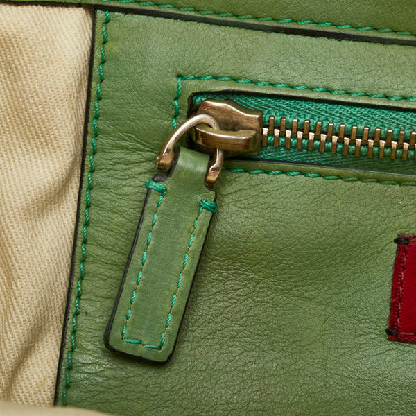 ヴァレンティノ ロックスタッズ ハンドバッグ ショルダーバッグ 2WAY ピンク レッド グリーン レザー レディース VALENTINO 【中古】