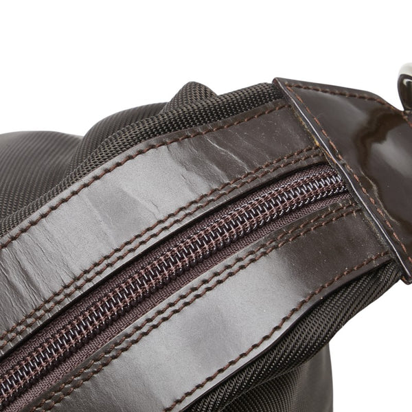 グッチ バンブー ハンドバッグ 000 1075 ブラウン ナイロン レザー レディース GUCCI 【中古】