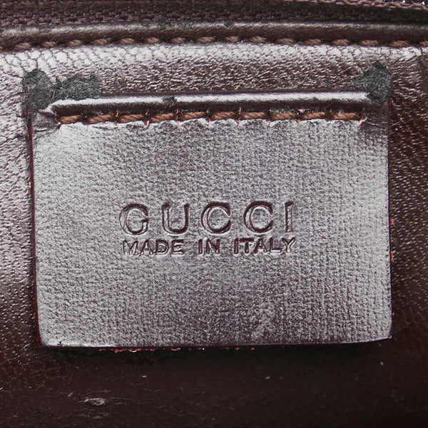 グッチ バンブー ハンドバッグ 002 1013 1011 ブラウン ビニール レザー プラスチック レディース GUCCI 【中古】