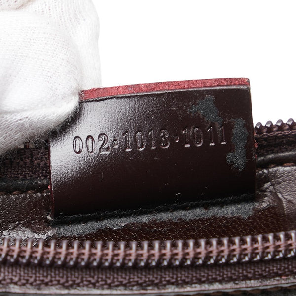 グッチ バンブー ハンドバッグ 002 1013 1011 ブラウン ビニール レザー プラスチック レディース GUCCI 【中古】