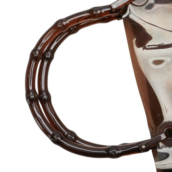 グッチ バンブー ハンドバッグ 002 1013 1011 ブラウン ビニール レザー プラスチック レディース GUCCI 【中古】