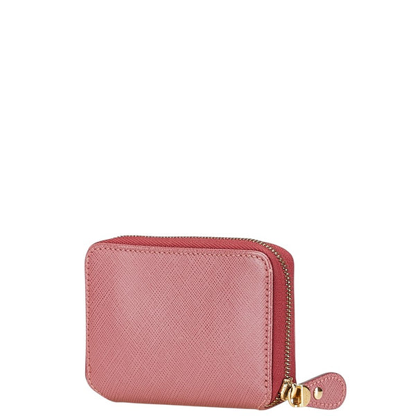 サルヴァトーレフェラガモ ヴァラ リボン カードケース ピンク ゴールド レザー レディース Salvatore Ferragamo 【中古】