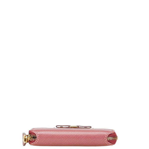 サルヴァトーレフェラガモ ヴァラ リボン カードケース ピンク ゴールド レザー レディース Salvatore Ferragamo 【中古】