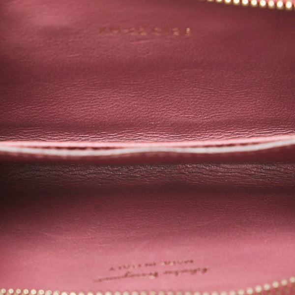 サルヴァトーレフェラガモ ヴァラ リボン カードケース ピンク ゴールド レザー レディース Salvatore Ferragamo 【中古】