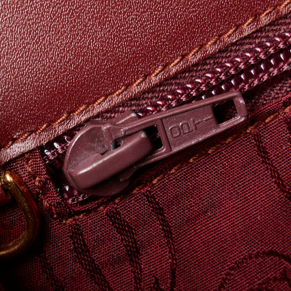 カルティエ マストライン 斜め掛け ショルダーバッグ ボルドー レザー レディース CARTIER 【中古】