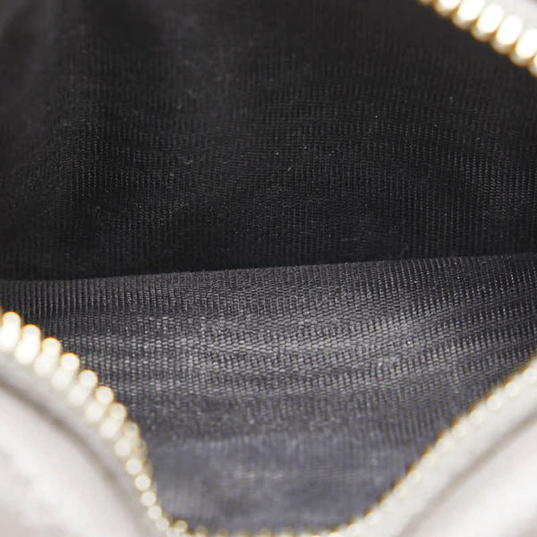 サンローラン YSLロゴ カサンドラ フラグメント カードケース グレー レザー レディース SAINT LAURENT 【中古】