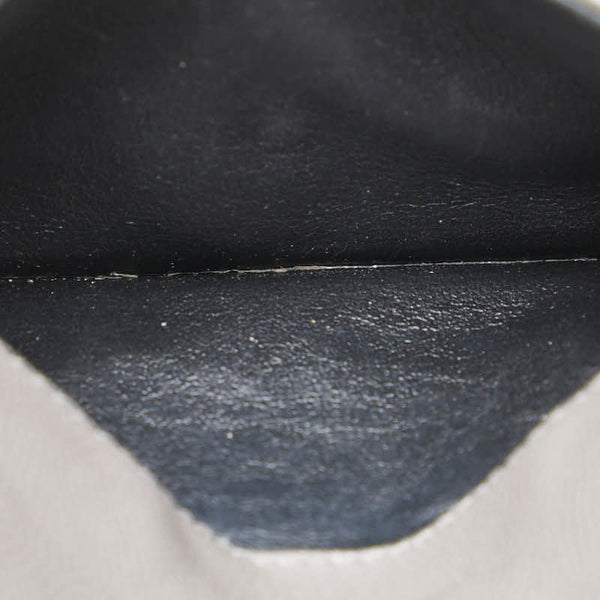 サンローラン YSLロゴ カサンドラ フラグメント カードケース グレー レザー レディース SAINT LAURENT 【中古】