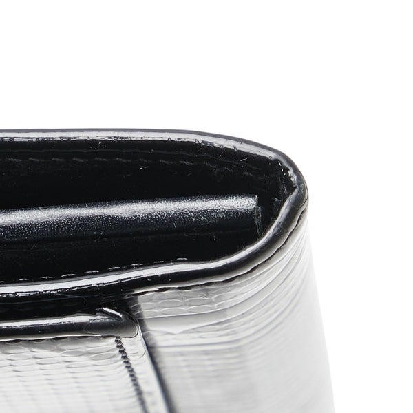 カルティエ ハッピーバースデー 長財布 ブラック エナメル レディース CARTIER 【中古】