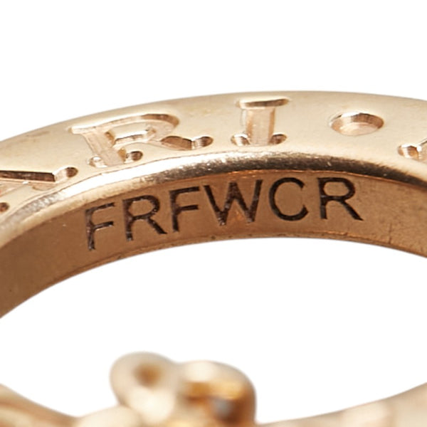 ブルガリ ビーゼロワン ペンダントネックレス ゴールド ホワイト K18PG ピンクゴールド セラミック レディース BVLGARI 【中古】