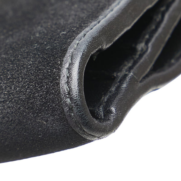 グッチ ジャッキー 三つ折り財布 035 2126 2129 ブラック ゴールド レザー スエード レディース GUCCI 【中古】