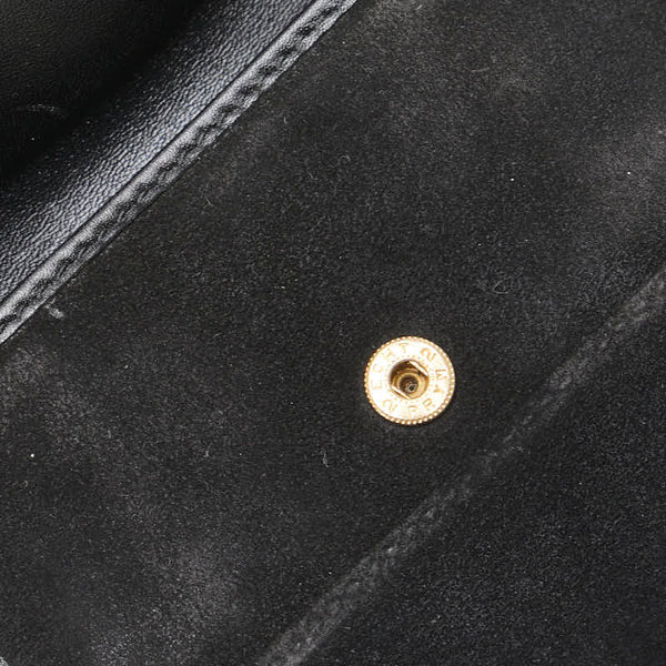 グッチ ジャッキー 三つ折り財布 035 2126 2129 ブラック ゴールド レザー スエード レディース GUCCI 【中古】