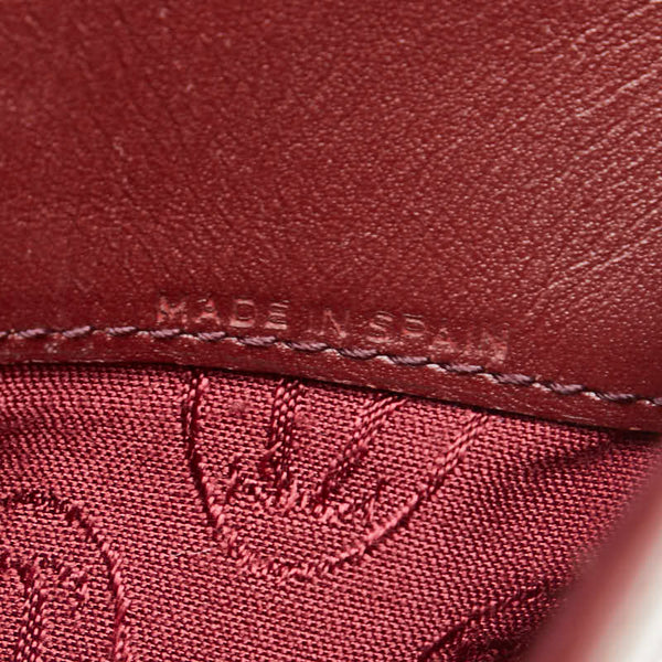 カルティエ マストライン 斜め掛け ショルダーバッグ ボルドー ワインレッド レザー レディース CARTIER 【中古】