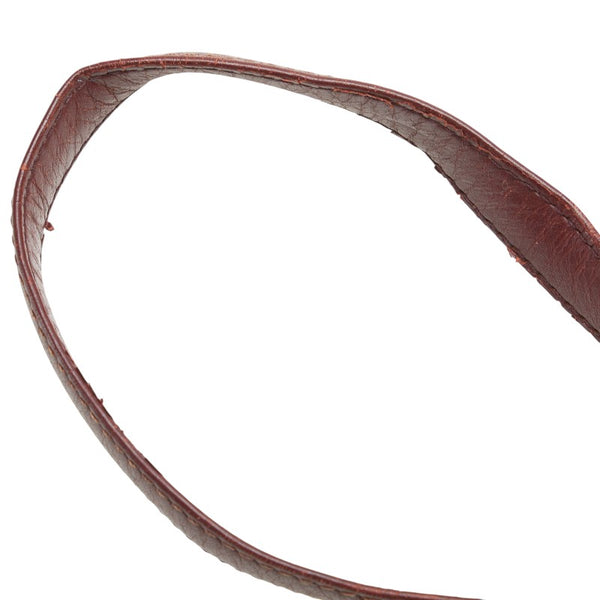 カルティエ マストライン 斜め掛け ショルダーバッグ ボルドー ワインレッド レザー レディース CARTIER 【中古】