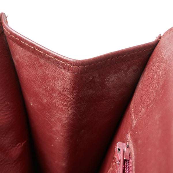 カルティエ マストライン クラッチバッグ セカンドバッグ ボルドー ワインレッド レザー レディース CARTIER 【中古】