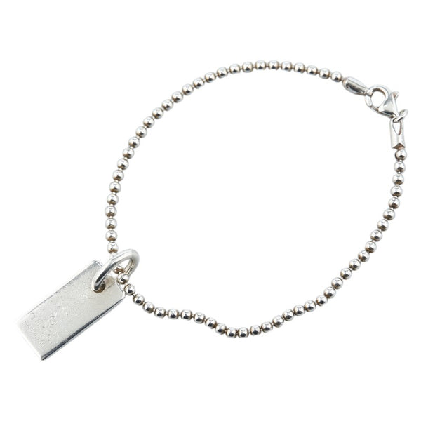グッチ ボールチェーン プレート ブレスレット SV925 シルバー レディース GUCCI 【中古】