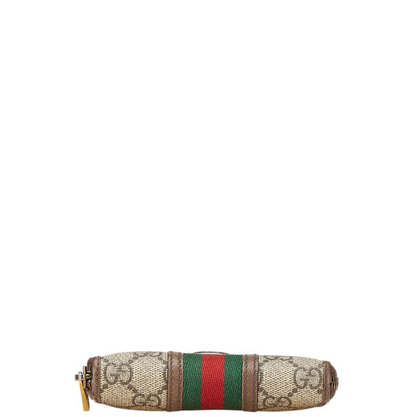 グッチ GGスプリーム オフィディア シェリーライン コインケース 597613 96IWT 8745 ブラウン PVC レザー レディース GUCCI 【中古】