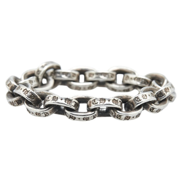 クロムハーツ ペーパーチェーン 六字真言 リング 指輪 SV925 シルバー メンズ CHROME HEARTS 【中古】