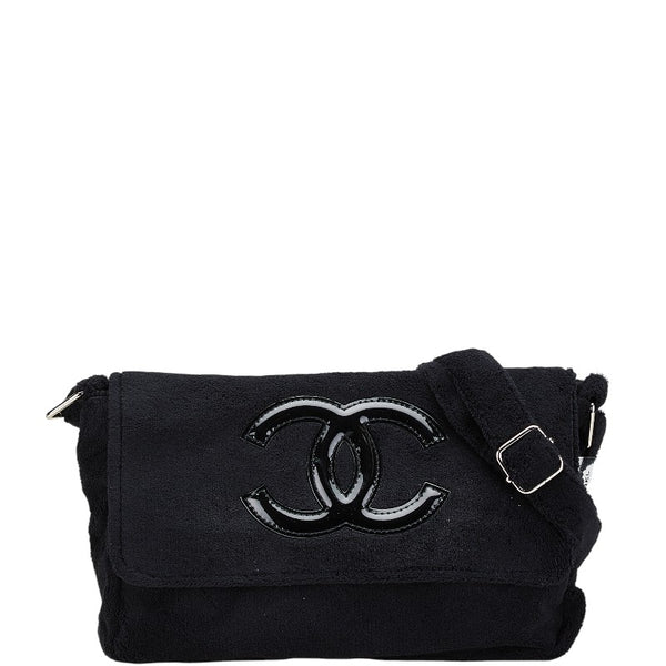 シャネル ココマーク ノベルティ ショルダーバッグ ブラック パイル レディース CHANEL 【中古】