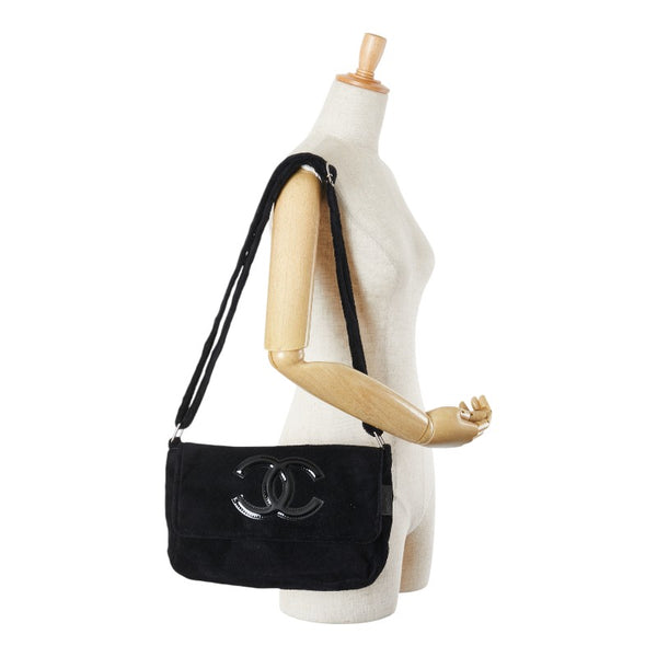 シャネル ココマーク ノベルティ ショルダーバッグ ブラック パイル レディース CHANEL 【中古】