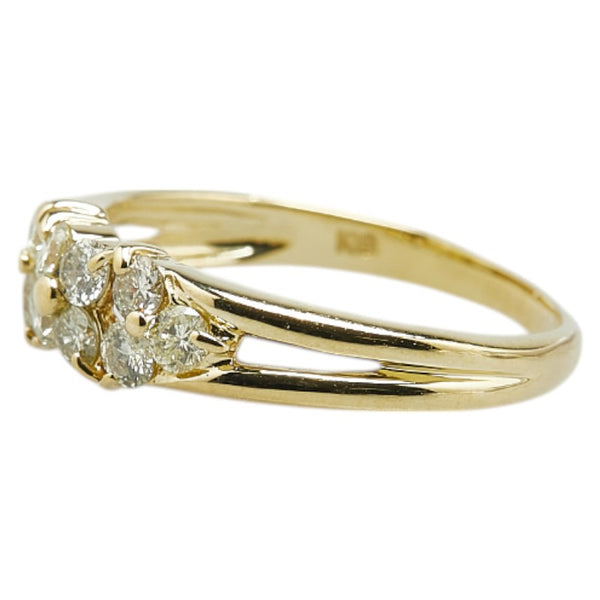 K18YG イエローゴールド ダイヤ0.50ct リング 指輪 レディース 10号 【中古】