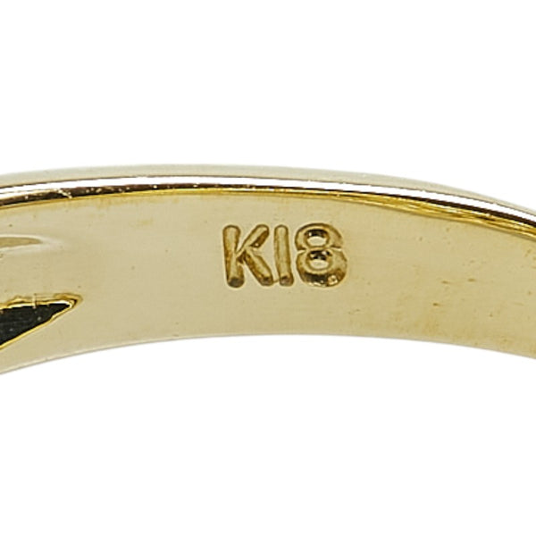 K18YG イエローゴールド ダイヤ0.50ct リング 指輪 レディース 10号 【中古】