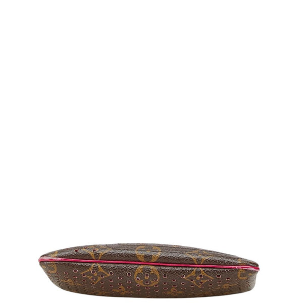 ルイ ヴィトン モノグラム ペルフォ ポシェット プラット ポーチ M95219 フューシャ PVC レザー レディース LOUIS VUITTON 【中古】
