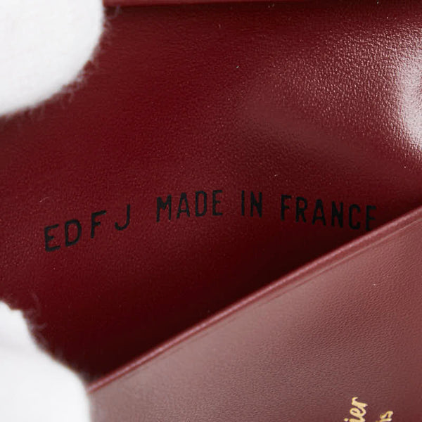 カルティエ マストライン 6連 キーケース ボルドー ワインレッド レザー レディース CARTIER 【中古】