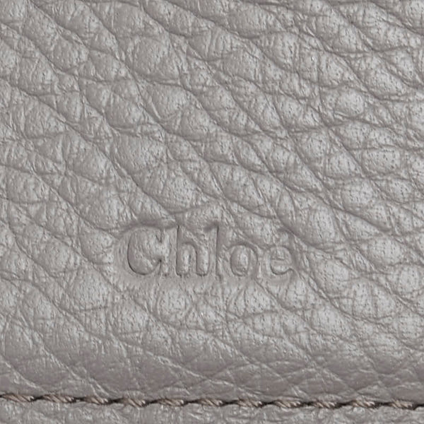 クロエ アルファベット 三つ折り財布 グレー レザー レディース Chloe 【中古】