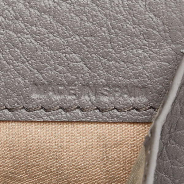 クロエ アルファベット 三つ折り財布 グレー レザー レディース Chloe 【中古】