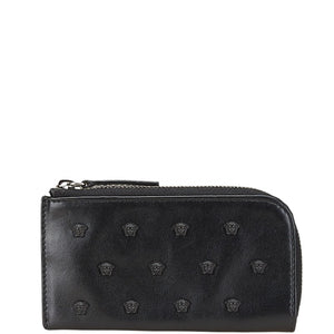 ヴェルサーチェ メドゥーサ コインケース ブラック レザー レディース VERSACE 【中古】