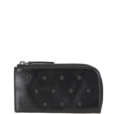 ヴェルサーチェ メドゥーサ コインケース ブラック レザー レディース VERSACE 【中古】