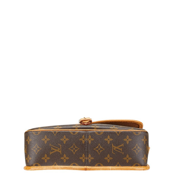 ルイ ヴィトン モノグラム ソローニュ 斜め掛け ショルダーバッグ M42250 ブラウン PVC レザー レディース LOUIS VUITTON 【中古】
