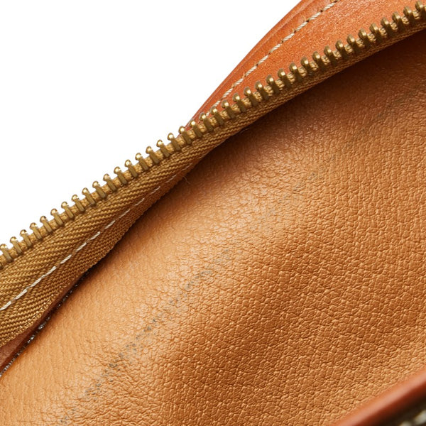 セリーヌ マカダム ショルダーバッグ トートバッグ ブラウン PVC レザー レディース CELINE 【中古】