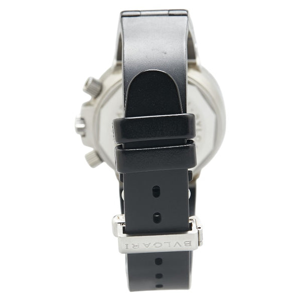 ブルガリ ディアゴノ スクーバ 腕時計 SCB38S 自動巻き ブラック文字盤 ステンレススチール ラバー メンズ BVLGARI 【中古】