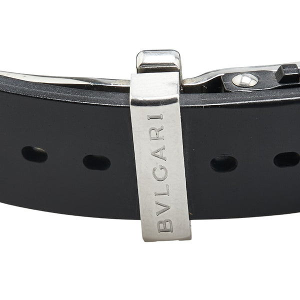 ブルガリ ディアゴノ スクーバ 腕時計 SCB38S 自動巻き ブラック文字盤 ステンレススチール ラバー メンズ BVLGARI 【中古】