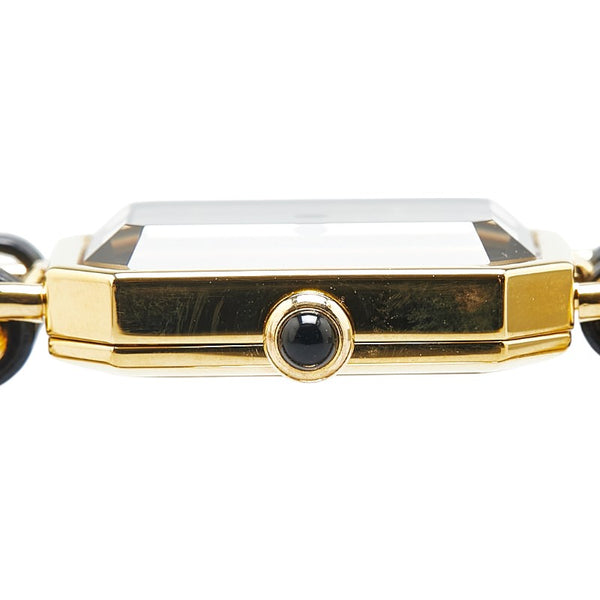 シャネル プルミエールL 腕時計 H0001 クオーツ ブラック文字盤 メッキ レザー レディース CHANEL 【中古】