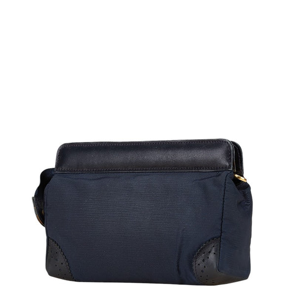 フェンディ ポーチ 小物入れ 30693 ブラック ナイロン レザー レディース FENDI 【中古】