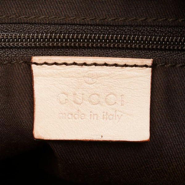 グッチ GGキャンバス 斜め掛け ショルダーバッグ 131326 ピンクベージュ キャンバス レザー レディース GUCCI 【中古】