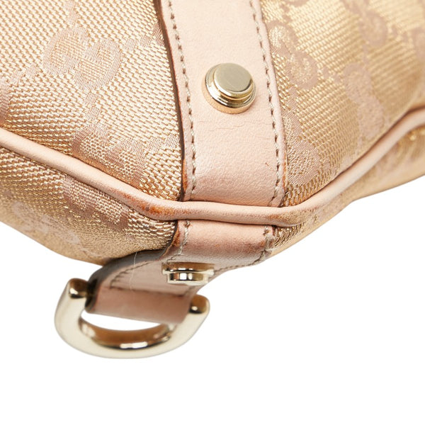 グッチ GGキャンバス 斜め掛け ショルダーバッグ 131326 ピンクベージュ キャンバス レザー レディース GUCCI 【中古】