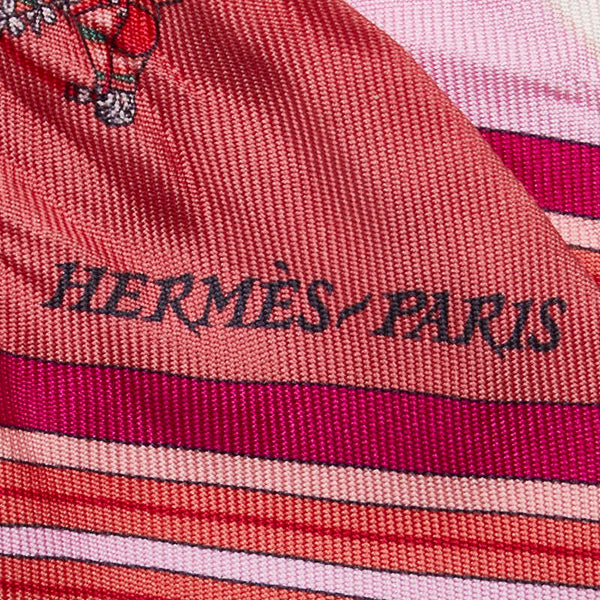 エルメス ツイリー Couvertures Nouvelles 新しいブランケット スカーフ ピンク マルチカラー シルク レディース HERMES 【中古】