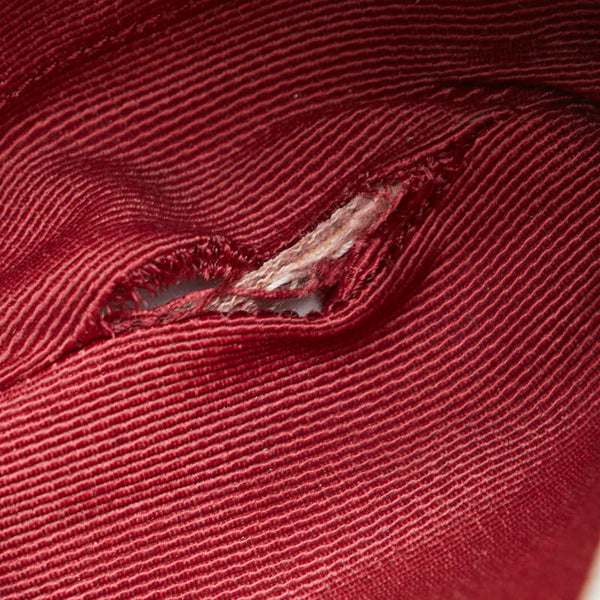 サルヴァトーレフェラガモ ガンチーニ ワンショルダーバッグ AU-21 5866 ピンク ホワイト キャンバス レザー レディース Salvatore Ferragamo 【中古】