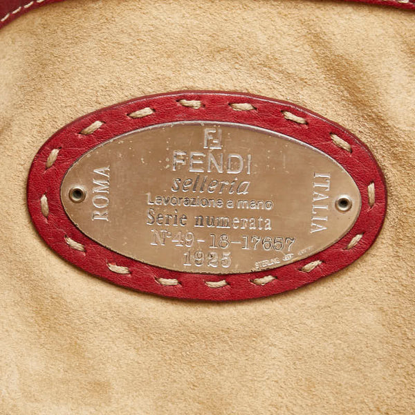 フェンディ セレリア ハンドバッグ レッド レザー レディース FENDI 【中古】