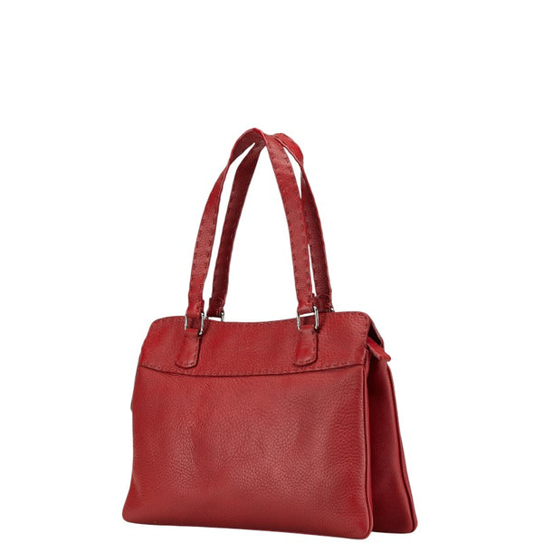 フェンディ セレリア ハンドバッグ レッド レザー レディース FENDI 【中古】