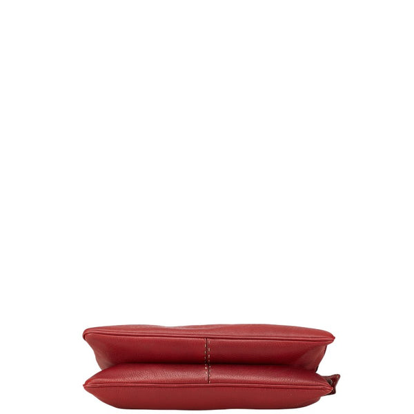 フェンディ セレリア ハンドバッグ レッド レザー レディース FENDI 【中古】