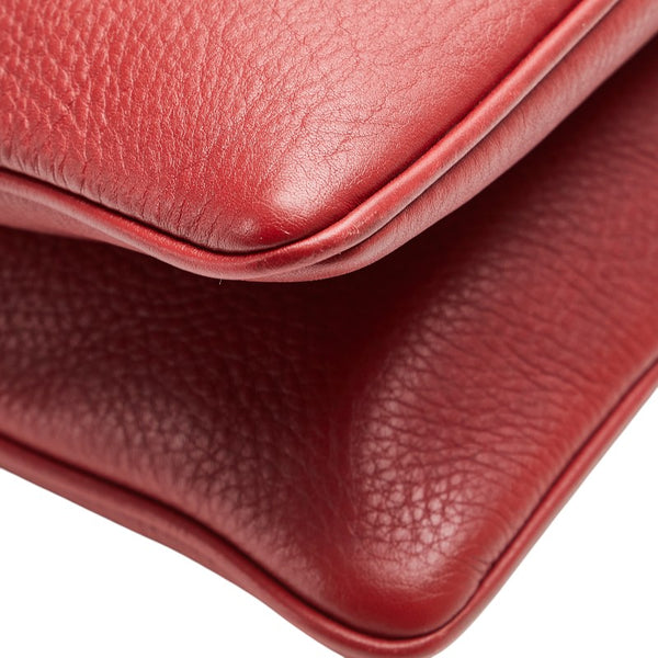 フェンディ セレリア ハンドバッグ レッド レザー レディース FENDI 【中古】