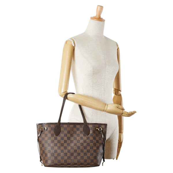 ルイ ヴィトン ダミエ ネヴァーフルPM ハンドバッグ トートバッグ N51109 ブラウン PVC レザー レディース LOUIS VUITTON 【中古】