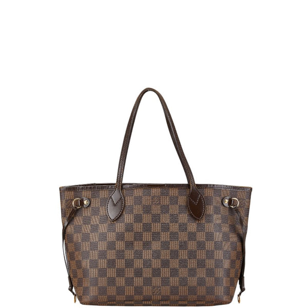 ルイ ヴィトン ダミエ ネヴァーフルPM ハンドバッグ トートバッグ N51109 ブラウン PVC レザー レディース LOUIS VUITTON 【中古】