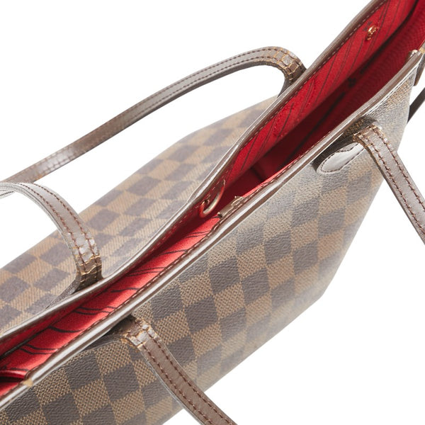 ルイ ヴィトン ダミエ ネヴァーフルPM ハンドバッグ トートバッグ N51109 ブラウン PVC レザー レディース LOUIS VUITTON 【中古】